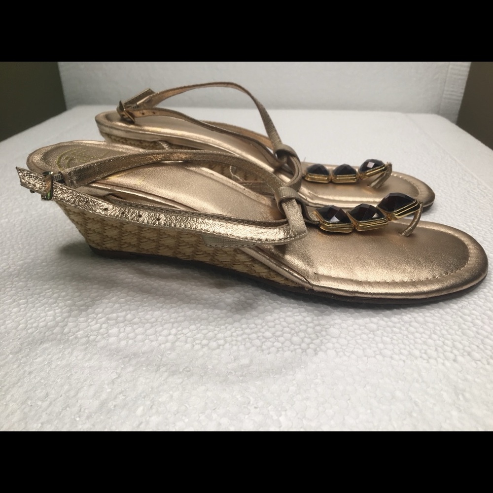 Lily Pulitzer strapped wedges